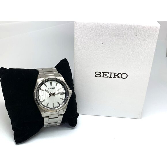 Seiko Men's Watch SBTH001 Quartz Silver Dial Date Stainless Steel 40mm $335 - Picture 3 of 14